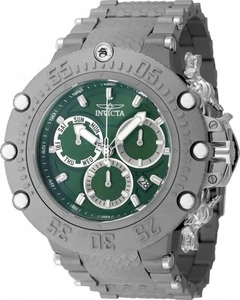Invicta Men's 48192 Subaqua Quartz 3 Hand Green, Titanium Dial Watch - Picture 1 of 4
