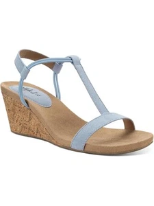 STYLE & COMPANY Womens Light Blue Mulan Wedge Slip On Slingback Sandal 10.5 M - Picture 1 of 9