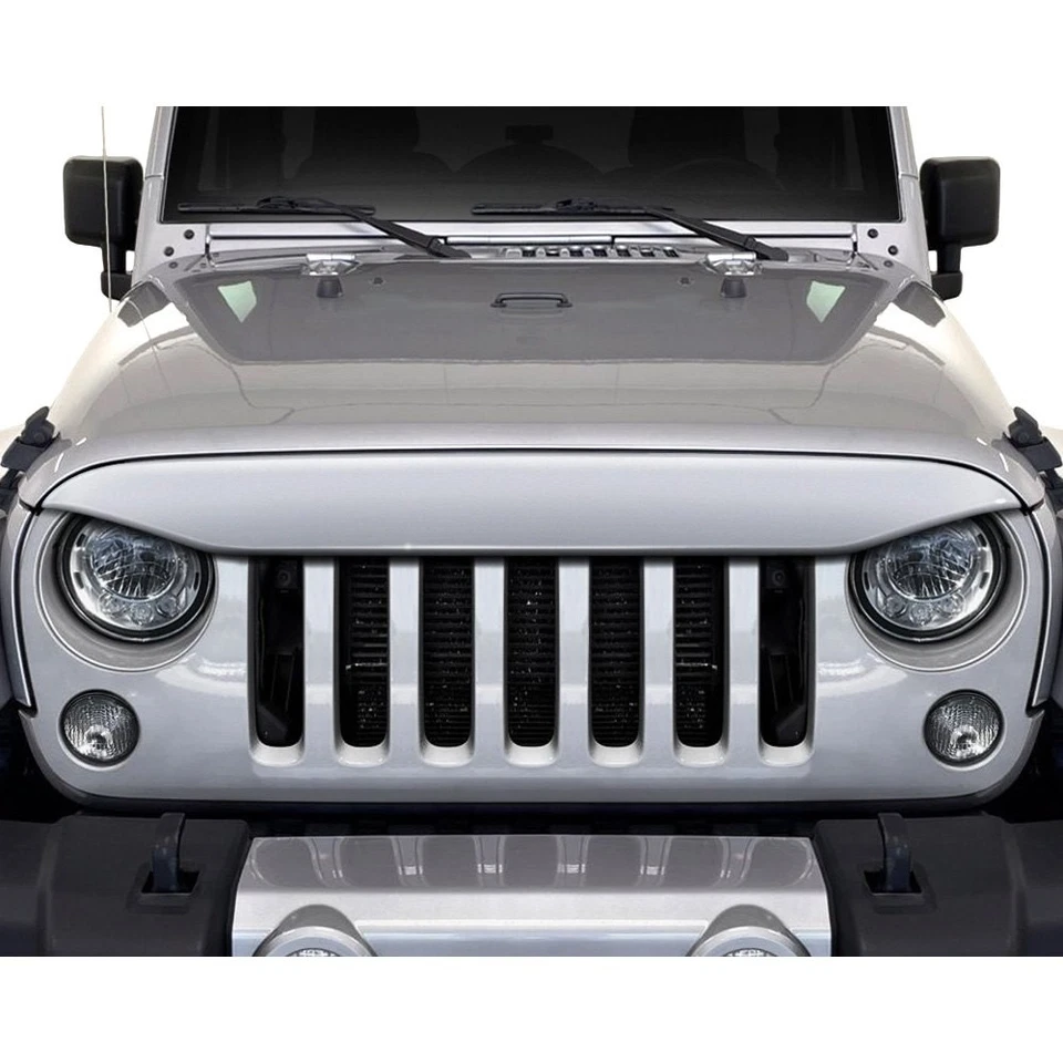 For Jeep Wrangler JK 2018 Duraflex Hawkley Style Fiberglass Front Light Brow Foto 1 de 4