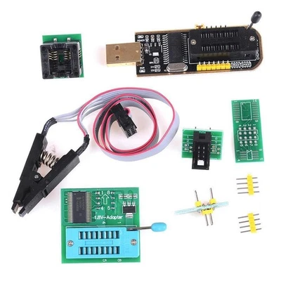 HIGH-QUALITY usb programmer CH341A + SOIC8 clip + 1.8V adapter SOIC8 + U4M0 - Image 1 of 4