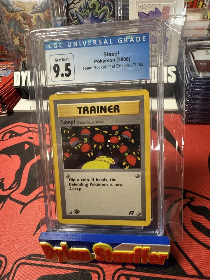 CGC 10 GEM MINT Sleep! 79/82 1st Edition Team Rocket Pokemon Card Snorlax - Image 1 of 1