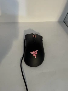 Razer DeathAdder Elite Gaming Mouse Chroma LED Color Change RZ01-0201 Tested EUC - Afbeelding 1 van 12