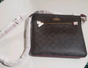 Coach Signature Rowan File Bag 1941 Red NWT - Picture 1 of 11