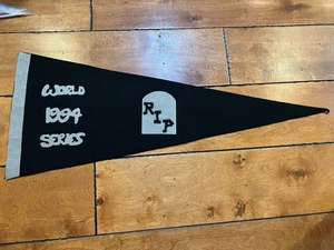 1994 MLB BASEBALL RIP WORLD SERIES PENNANT 30" - Picture 1 of 4