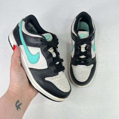 Nike Dunk Low Sneaker White Black Tropical Twist Tiffany CW1588-003 Preschool 1Y - Image 1 of 4