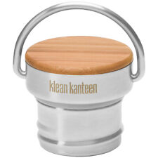 Klean Kanteen Stainless Unibody Bamboo Cap Cantine Bottle Top Brushed Stainless