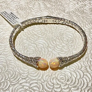 Sarda Sterlingsilber 925 simulierter Opal ovale Spitze zu Spitze Armband Wasserzeichen 6,75 - Bild 1 von 12