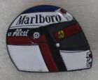1990s JEAN ALESSI F1 HELMET Lapel Pin 3 x 2.5 cm (1.2&quot; x 1&quot;) Formula One Rare!