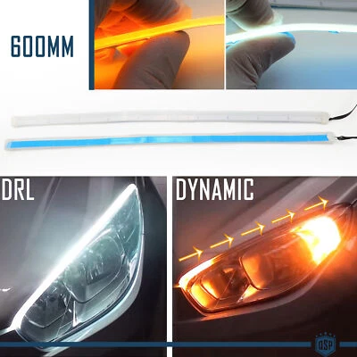 Strisce LED Auto Luci Diurne DRL + Frecce Dinamiche SEQUENZIALI Flessibili 60 CM - Immagine 1 di 4