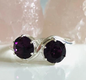 Swarovski Crystal 925 Sterling Silver Ring Size N - Picture 1 of 6