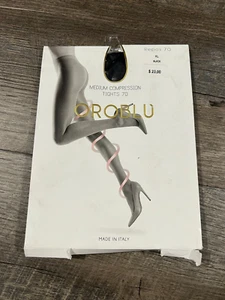 Oroblu Medium Compression Tights 70 Size XL Black - Open Package - Picture 1 of 3