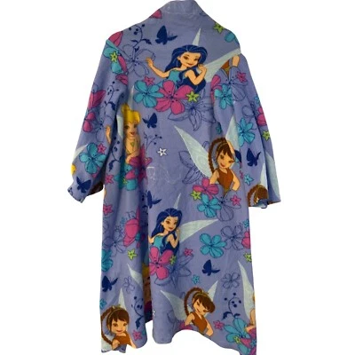 Disney Fairies Sleeve Blanket Fleece Robe Flowers Butterflies Girls Kids Cozy - Image 1 of 4