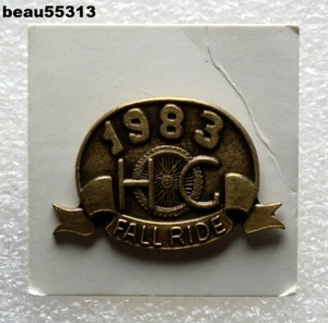 ⭐"VINTAGE" 1983 HARLEY DAVIDSON OWNERS GROUP HOG FIRST ANNUAL FALL RIDE PIN - Picture 1 of 1