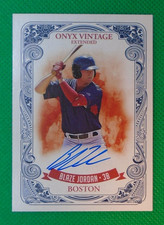 2021 Onyx Vintage Extended Blaze Jordan Blue Ink On Card Auto /400 - Red Sox