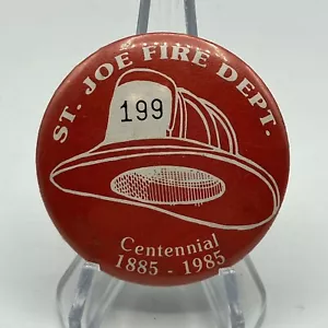 ¡¡Gran imagen!! De colección 1985 St Joe (Joseph) MN Departamento de Bomberos Pinback Botón - Imagen 1 de 2