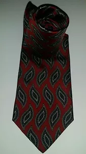 Corbata de seda Christian Dior Monsieur Hecha en EE. UU. Patrón Plaisley Usada Estado - Imagen 1 de 4