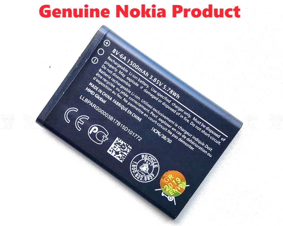 BATERÍA NOKIA ORIGINAL BV6A BV-6A Foto 1 de 1