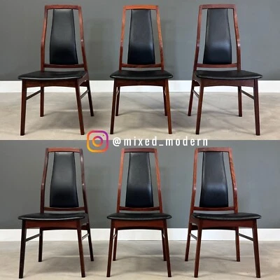 Sillas de comedor danesas modernas de palisandro - Juego de 6 Foto 1 de 4