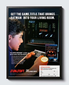 Batman The Video Game Nintendo NES Glossy Promo Poster Print Unframed G1303