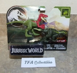 Jurassic World Epic Evolution Danger Pack - Modellino EORAPTOR vs STEGOUROS NUOVO - Foto 1 di 6