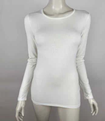 Top Majestic Filatures Paris Superlavado Manga Larga Mujer 2 US M Elastizado Marfil Foto 1 de 4