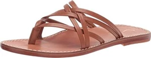 Sam Edelman Marinea Saddle Leather Slip On Open Toe Strappy Flat Slides Sandals - Picture 1 of 6