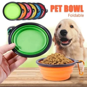 Fordable Pet Dog Travel Bowl Collapsible Portable Feeder Outdoor Water Food Dish - Picture 1 of 10