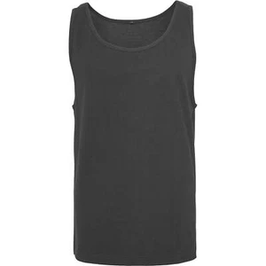 Build Your Brand Jersey Big Tank Top Long Fit Wide Armholes Cotton - Picture 1 of 34