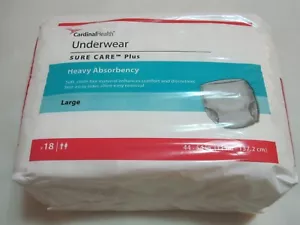 Cardinal Health Biancheria Intima Pannolini Adulti Grandi (44" - 54" Vita | Conteggio: 18) - Foto 1 di 9