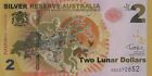 10 pcs Silver Reserve of The Moon Australia 2016 Banknotes Two Lunar Dollars