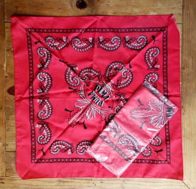 Vintage PUMA CLASSIC BANDANNAS Black Red White Size 21" X 21.75" BNWT LOT OF 2 - Image 1 of 4