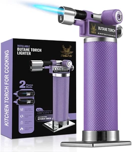 Butane Torch, 2 Flame Mode Soldering Torches, Kitchen Torch with Adjustable Flam - Picture 1 of 12
