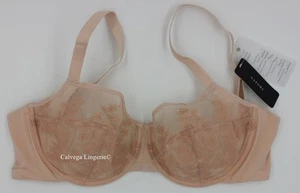 NWT Natori 734310 "Frame" Full Figure Underwire Mesh Bra, Beige / Blush - Picture 1 of 7