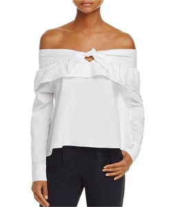 The Fifth Label Womens Off The Shoulder Pullover Blouse, white, S - Picture 1 of 3