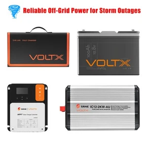 VoltX 100W Solar Blanket + 2000W Inverter + 100Ah Lithium Battery + Controller - Picture 1 of 11