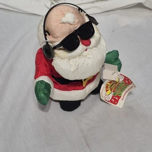 Vintage Rappin' Santa Sonic Activated Animatronic Sonnenbrille Kopfhörer Lesen - Bild 1 von 5