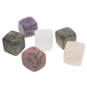 6 Pcs Round Ice Cubes Simulated Stones for Drinks Reusable Beverage Cooling - Picture 1 of 12