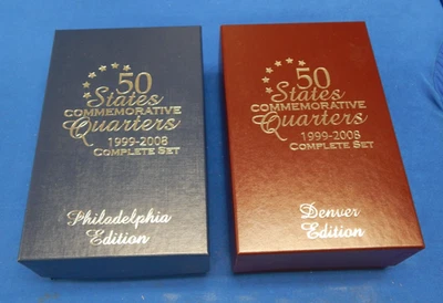 50 States Commemorative Quarters Complete Set 1999 To 2008 P & D in Storage Box - Image 1 of 4