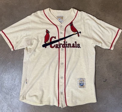 VINTAGE COOPERSTOWN COLLECTION  Stan Musial Cardinals JERSEY MIRAGE #6 Medium - Image 1 of 4