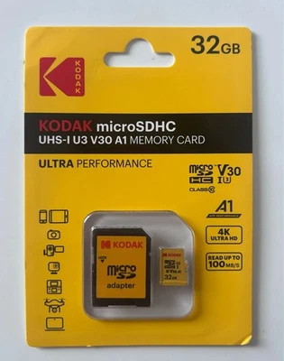 Micro SD Karte 32 GB Speicherkarte memory card TF Handy Game PC Kamera C10 U3 A1 - Bild 1 von 4