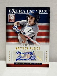 2013 Panini Elite Extra Edition USA Baseball 15U #15 Matthew Rudick Autogramm #/199 - Bild 1 von 2