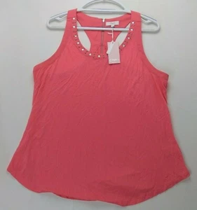 Candies Kohls Tank Top Bluse Damen XL Neu mit Etikett NEU rosa lachs ärmellos - Bild 1 von 6