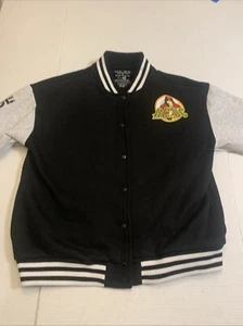AC/DC Men’s Jacket Goodie Two Sleeves Black High Voltage Snap Button - Picture 1 of 12
