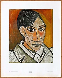 Picasso Autoritratto Raro Vintage Originale 1° Stampa Edizione Limitata Litografia - Foto 1 di 1