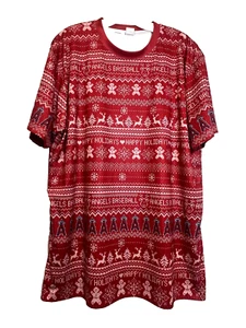 CAMISA DE NAVIDAD 1/2 DE BÉISBOL ANGELS DE LOS ANGELES ~ Suéter Feo Rojo ~ XL - Imagen 1 de 14