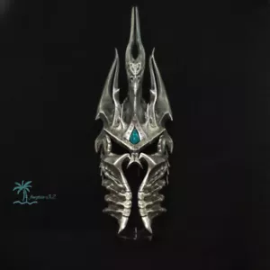 WOW Lich König Helm der Herrschaft Modell Polystone 1:1 tragbar auf Ständer 60cm Geschenk - Bild 1 von 6
