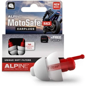 Alpine MotoSafe Race Tappi auricolari riutilizzabili - Tappi auricolari moto - riduzione rumore - Foto 1 di 9