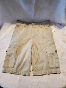 OLD NAVY Youth Boys Size 12 Khaki/Beige Cargo Shorts Adjustable Waist NWT *Spots - Picture 1 of 18