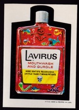 1973 Topps Wacky Packs LAVIRUS NM - Rare Pre Die-Cut Production  Packages 