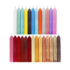 Anezus 26Pcs Antique Sealing Wax Sticks with Wicks for Postage Letter Retro V...